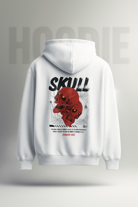 Skull Hoodie – Heavyweight Cotton Fleece Hoodie for Men & Women | ShopHash